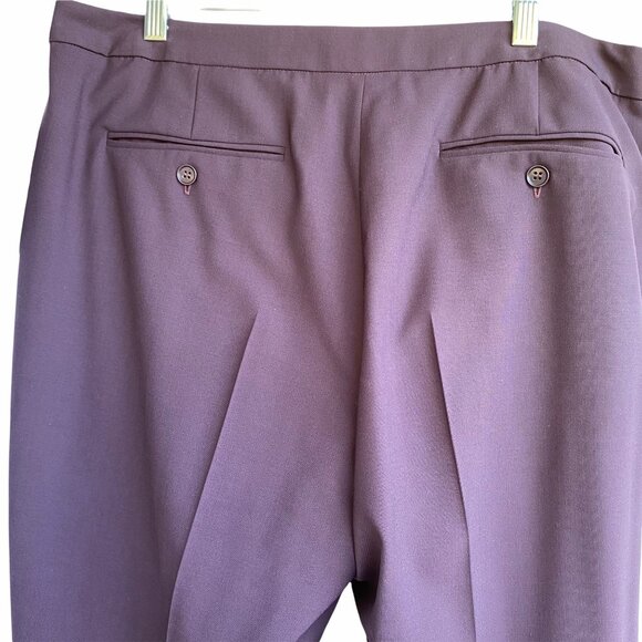 PURE Collection Tailored Ankle Trouser Pants Size 14-16 US Fig Purple Lined NEW - Picture 10 of 12